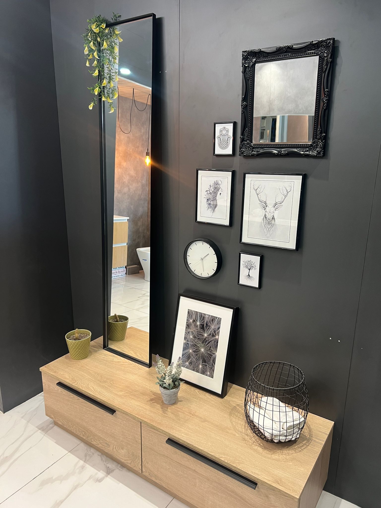 Meubles de salle de bain texture bois