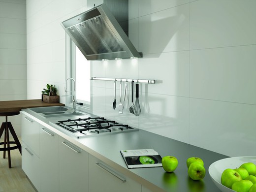 White kitchen tiles