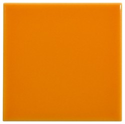 10x10 πλακάκι σε ανοιχτό πορτοκαλί γυαλιστερό χρώμα 100 τεμάχια 1,00 m2/Box Complement