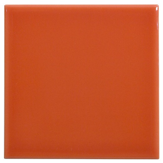 10x10 kakel i mörk orange glansfärg 100 st 1,00 m2/Lådkomplement