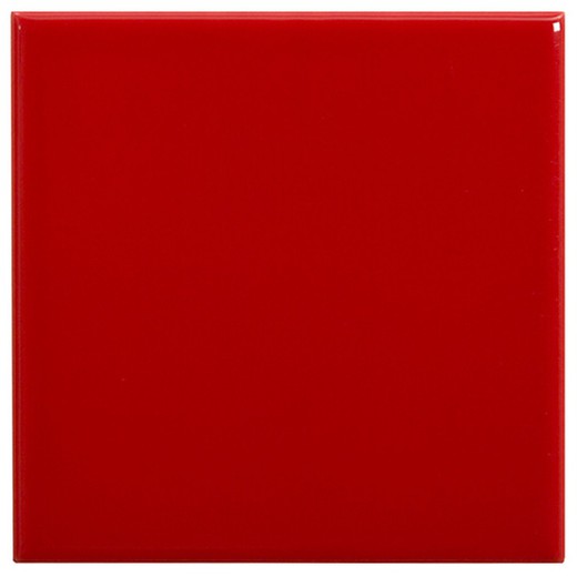 Tegel 10x10 Glans Rood kleur 100 stuks 1,00 m2/doos Aanvulling