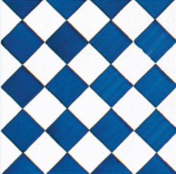Azulejo arlequim azul 20x20 cm Cerâmica l´Antiga