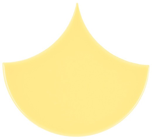 Escama telha 15,5x17 cor amarelo claro brilho 33 peças 0,50 m2/Caixa Complemento