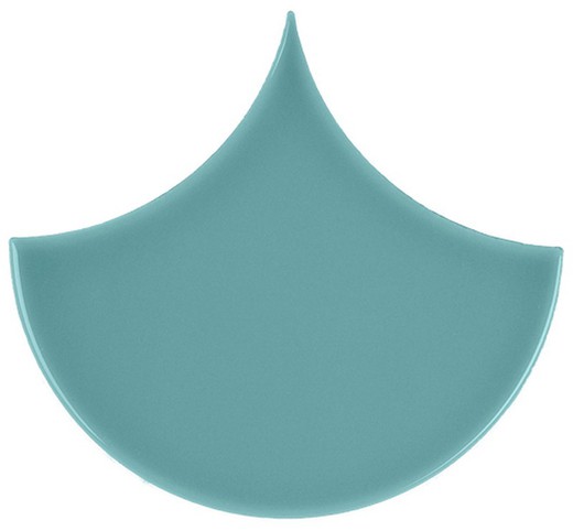 Escama Tuile 15,5x17 Couleur Bleu Ciel Brillant 33 pièces 0,50 m2/Boîte Complément