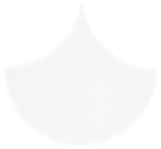Carrelage Escama 15,5x17 Couleur Blanc brillant 33 pièces 0,50 m2/Boîte Complément
