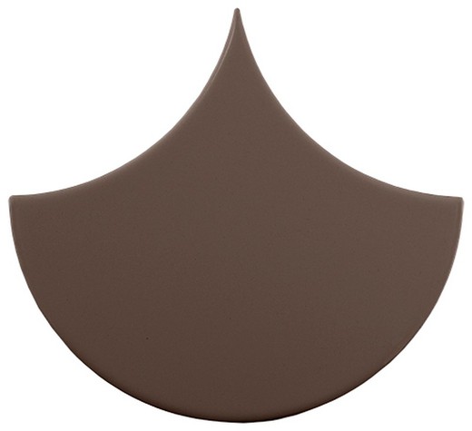 Azulejo Escama 15,5x17 color Chocolate mate 33 piezas 0,50 m2/Caja Complementto