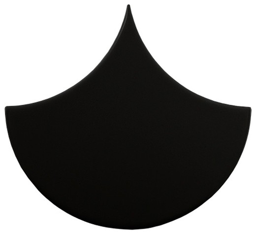 Azulejo Escama 15,5x17 color Negro mate 33 piezas 0,50 m2/Caja Complementto