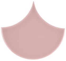 Carrelage Escama 15,5x17 couleur rose brillant 33 pièces 0,50 m2/Boîte Complément