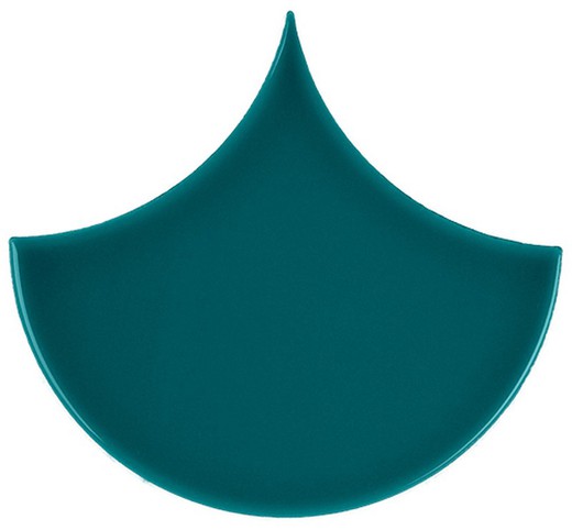 Carrelage Escama 15,5x17 Turquoise brillant couleur 33 pièces 0,50 m2/Boîte Complément