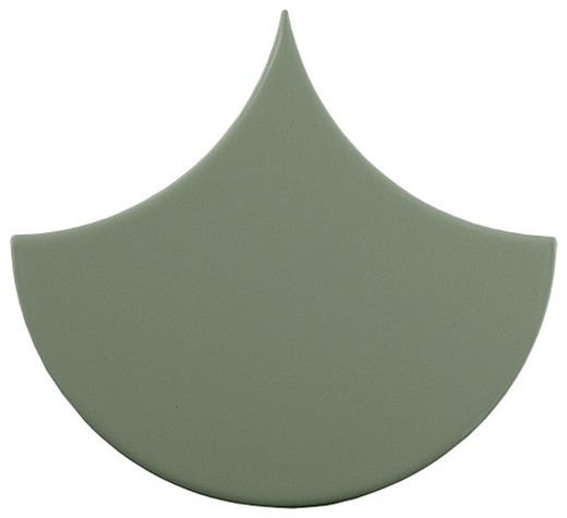 Carrelage Escama 15,5x17 couleur vert kaki mat 33 pièces 0,50 m2/Boîte Complément