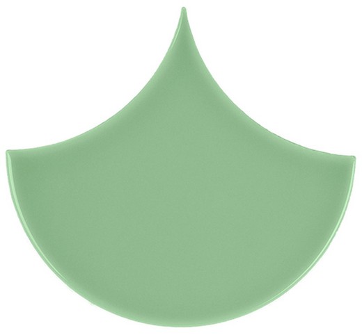 Escama Tuile 15.5x17 Vert Clair brillant couleur 33 pièces 0.50 m2/Boîte Complément