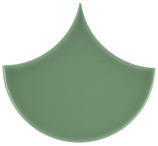 Escama Tuile 15,5x17 Couleur Vert Foncé Brillant 33 pièces 0,50 m2/Boîte Complément
