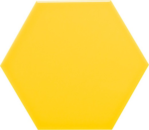 Tuile hexagonale 11x13 couleur Jaune foncé brillant 54 pièces 0,70 m2/Boîte Complément