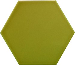 Tuile hexagonale 11x13 couleur Avocat brillant 54 pièces 0,70 m2/Boîte Complément