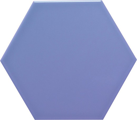 Azulejo hexagonal 11x13 cor Azul claro brilho 54 peças 0,70 m2/Caixa Complemento