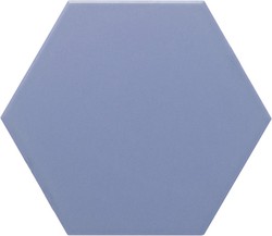 Azulejo Hexagonal 11x13 Azul Claro cor fosco 54 peças 0,70 m2/Caixa Complemento