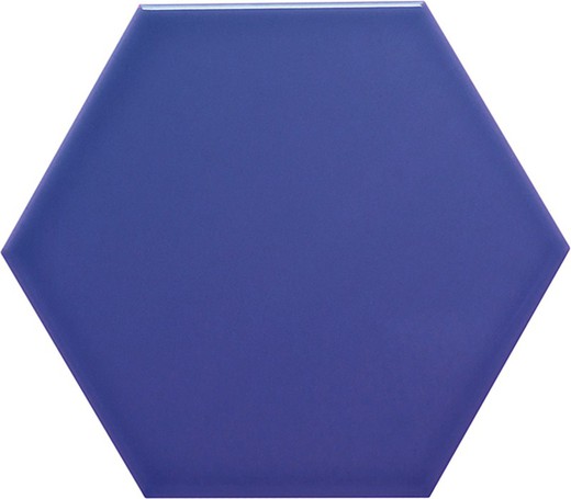 Tuile hexagonale 11x13 couleur Bleu foncé brillant 54 pièces 0,70 m2/Boîte Complément