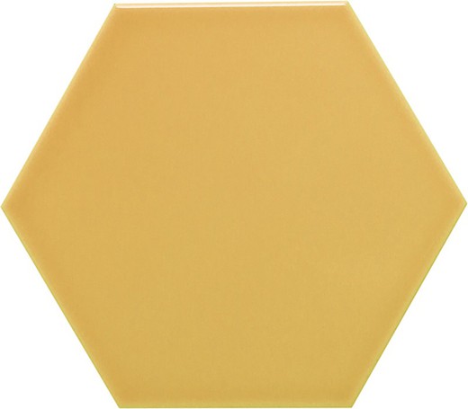 Sechseckige Fliese 11x13 glänzend Beige Farbe 54 Stück 0,70 m2/Karton Ergänzung