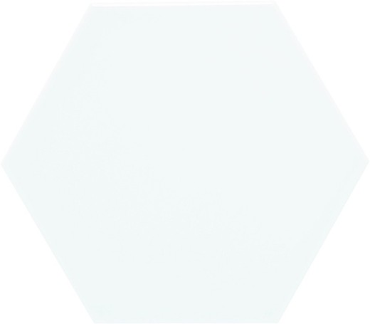 Azulejo Hexagonal 11x13 color Blanco brillo 54 piezas 0,70 m2/Caja Complementto
