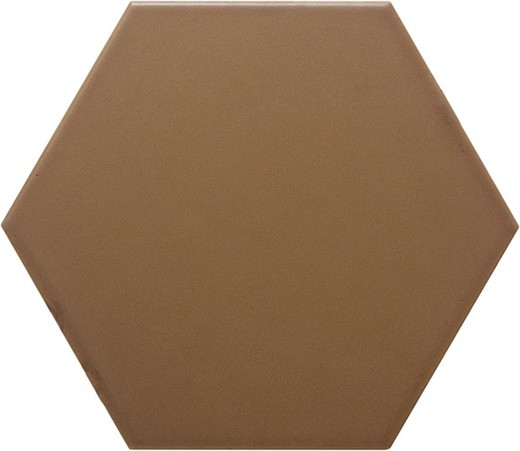 Azulejo Hexagonal 11x13 color Caramelo mate 54 piezas 0,70 m2/Caja Complementto