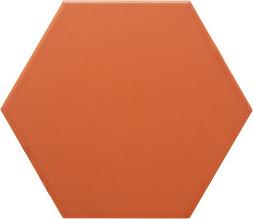 Piastrella esagonale 11x13 Corallo colore opaco 54 pezzi 0,70 m2/scatola Complemento