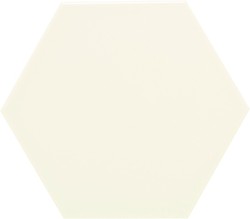 Azulejo hexagonal 11x13 brilho cor creme 54 peças 0,70 m2/Caixa Complemento