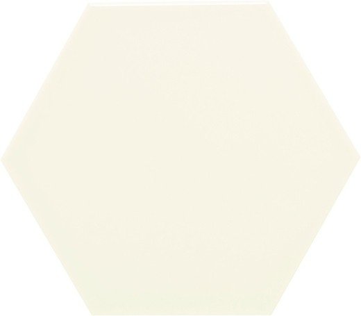 Piastrella esagonale 11x13 lucido Colore panna 54 pezzi 0,70 m2/scatola Complemento