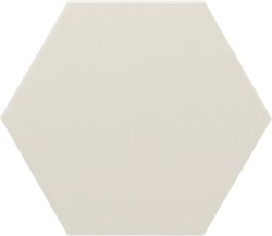 Azulejo Hexagonal 11x13 color Hueso mate 54 piezas 0,70 m2/Caja Complementto