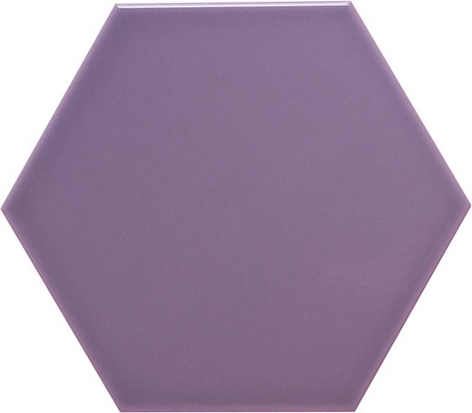 Tuile hexagonale 11x13 couleur Lilas brillant 54 pièces 0,70 m2/Boîte Complément