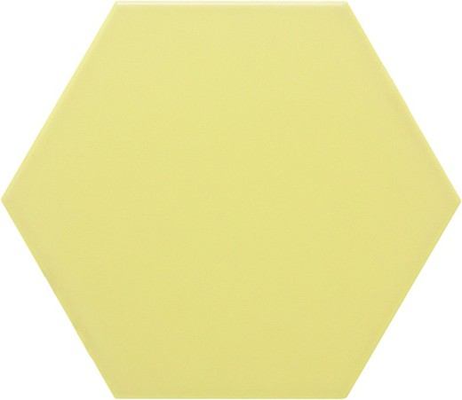 Tuile hexagonale 11x13 couleur citron mat 54 pièces 0,70 m2/Boîte Complément