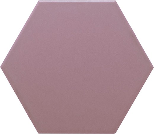 Rajola Hexagonal 11x13 color Malva mat 54 peces 0,70 m2/Caixa Complement