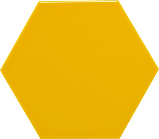 Carrelage hexagonal 11x13 brillant Couleur moutarde 54 pièces 0,70 m2/Boîte Complément