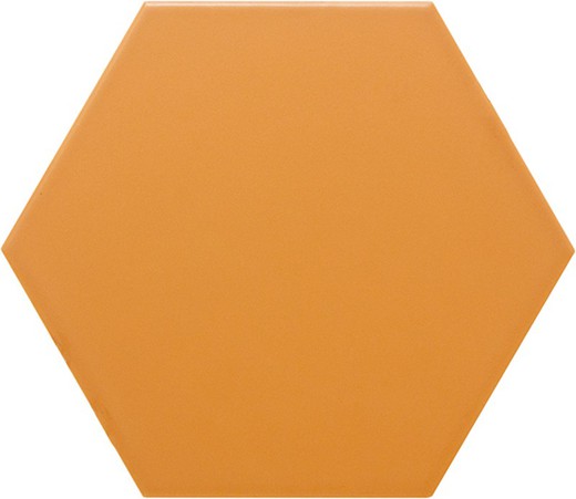 Azulejo Hexagonal 11x13 color Naranja mate 54 piezas 0,70 m2/Caja Complementto