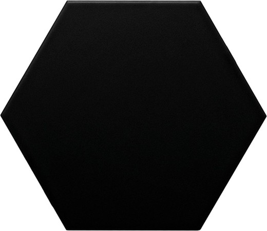 Piastrella Esagonale 11x13 Colore Nero Opaco 54 pezzi 0,70 m2/scatola Complemento