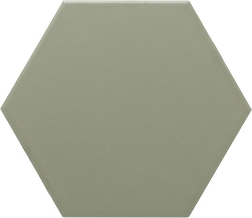 Sechseckige Fliese 11x13 Matte Olive Farbe 54 Stück 0,70 m2/Karton Ergänzung