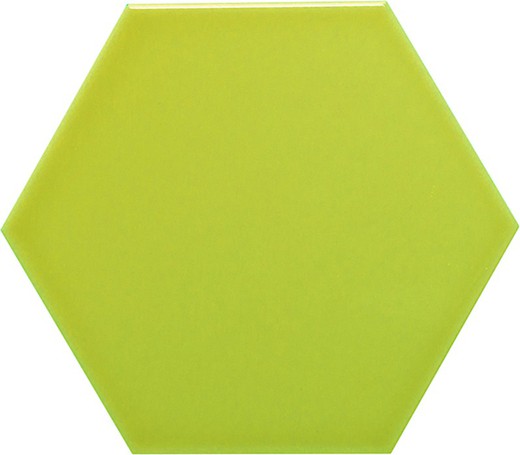 Sechseckige Fliese 11x13 glänzend Pistazienfarbe 54 Stück 0,70 m2/Karton Ergänzung