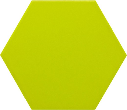 Piastrella esagonale 11x13 colore pistacchio opaco 54 pezzi 0,70 m2/scatola Complemento