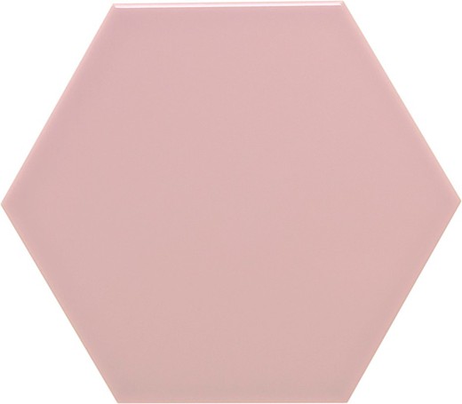 Hexagonal tile 11x13 Glossy Pink color 54 pieces 0.70 m2/Box Complement