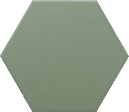 Tuile hexagonale 11x13 couleur vert kaki mat 54 pièces 0,70 m2/boîte Complément