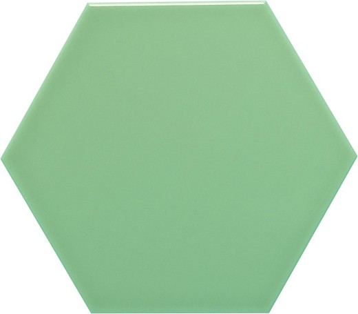 Azulejo Hexagonal 11x13 color Verde claro brillo 54 piezas 0,70 m2/Caja Complementto
