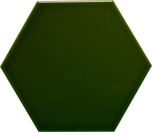 Azulejo Hexagonal 11x13 color Verde victoriano brillo 54 piezas 0,70 m2/Caja Complementto