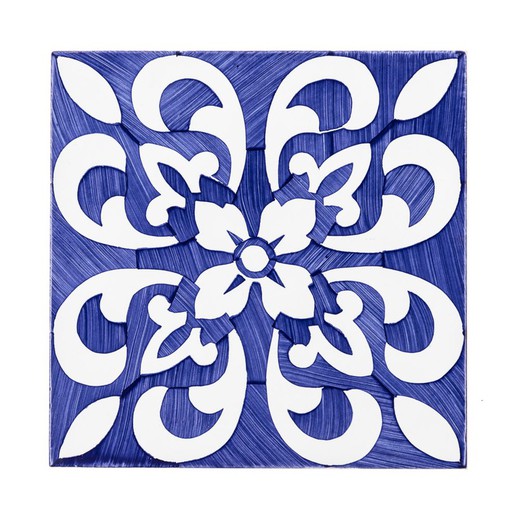 Carrelage hydraulique Cati bleu 14x14 cm Ceramica Lantiga