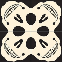 Azulejo adhesivo Skull 15x15 cm Pack 4 baldosas