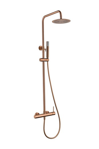 Barre de douche monocommande Monza or rose brossé BDM039/ORC Imex