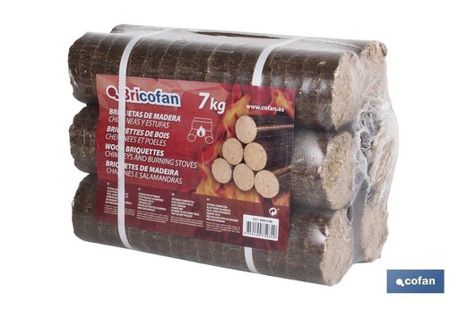 Wood Briquettes For Fireplaces And Stoves 7 Kgs