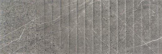 Tegeldoos 40x120 1215 Grey Relief Plisse 1,44m2 3 stuks Porcelanite