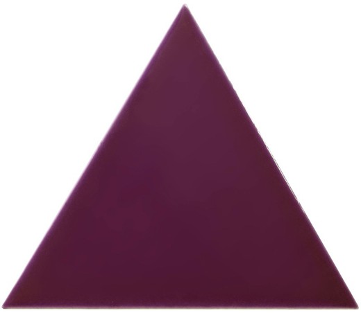 Caja azulejo triangulo 18,5x16 cm aubergin brillo 0,50ms / 35 piezas Complementto