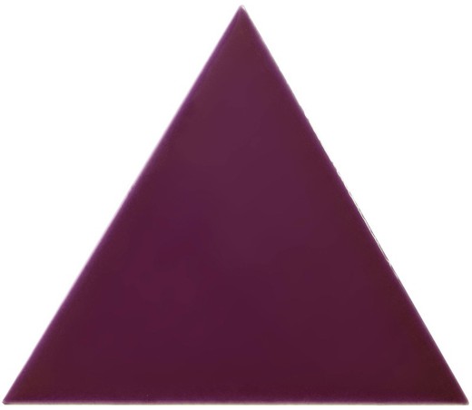 Boîte à carreaux triangle 18,5x16 cm aubergine brillant 0,50ms / 35 pièces Complementto