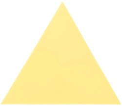 Boîte à carreaux triangle 18,5x16 cm banane brillant 0,50ms / 35 pièces Complementto