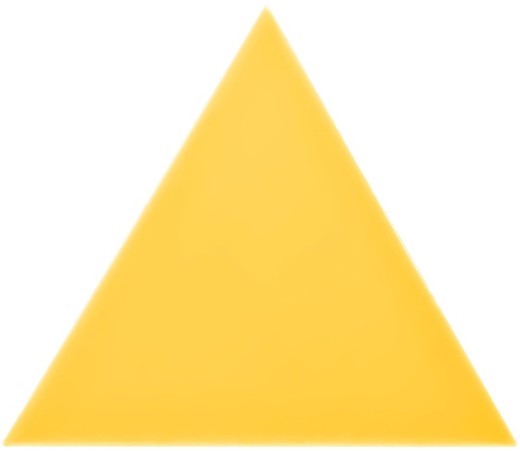 Boîte à carreaux triangle 18,5x16 cm jaune brillant 0,50ms / 35 pièces Complementto